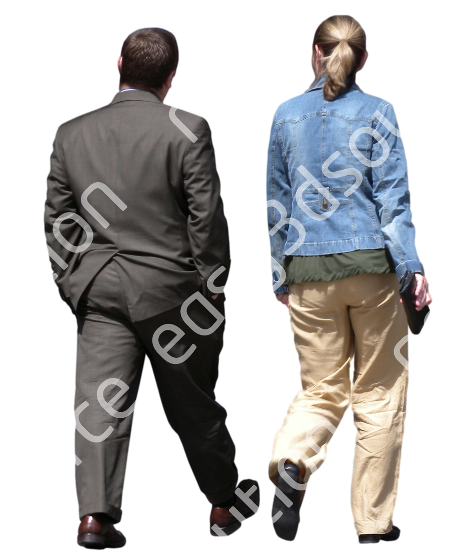 (Single) Business People V. 1 #041 man, woman, walking