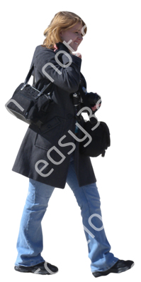 (Single) Cool Weather Casual V. 1 #049 young woman, walking