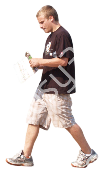 (Single) Casual People V. 2 #031 young man, walking left
